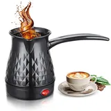 RANJIMA Espressokocher Induktion, 500 Ml Türkische Kaffeekanne, Elektrische Kaffeemaschine Türkisch mit Griff, Türkischer Kaffeekocher Milchkanne Teekanne Wasserkocher für Zuhause Camping Büro Reisen