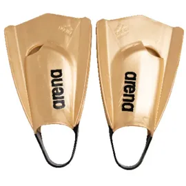 Arena Powerfin Pro II Schwimmbad-Trainingsflossen, Schwimmflossen für Erwachsene, Flossen aus 100% Silikon, Komfortable Kurzflossen für das Schwimmbad, GOLD, - 44/45
