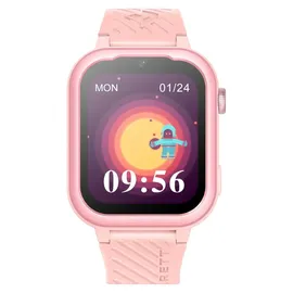 Garett Essa 4G BT 35,56 mm Kunststoffgehäuse rosa Sportarmband grau One Size