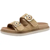 TAMARIS Pantolette Damen Vegan Flach braun,EU 40