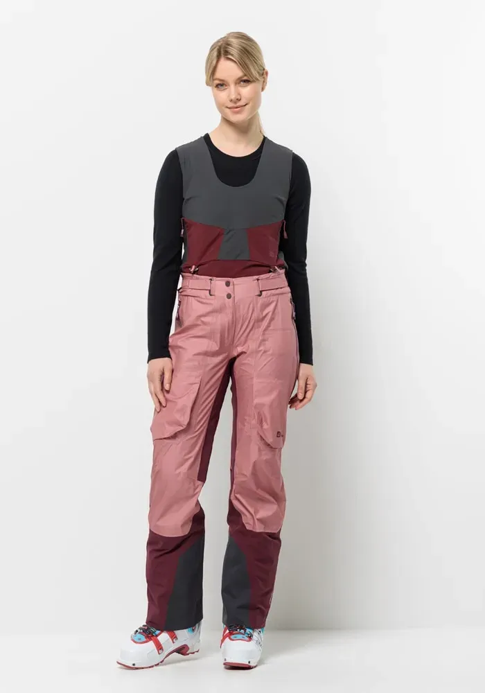 Skihose JACK WOLFSKIN "ALPSPITZE AIR PANTS W", Damen, Gr. XS (34), Normalgrößen, rosa (blush, powder), 1. OBERSTOFF OBERSTOFF 100% POLYAMID ABSEITE 100% POLYAMID 2. OBERSTOFF 88% POLYAMID, 12% ELASTHAN 3. OBERSTOFF 75% POLYAMID, 25% ELASTHAN FUTTER 75% POLYAMID, 25% ELASTHAN, Hosen Skihose