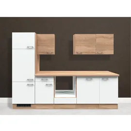 Flex-Well Küchenzeile Samoa 280 cm Weiß/Eiche Sonoma