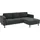 TRENDMANUFAKTUR Eckcouch Polyester 2-Sitzer Grau