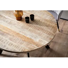FineBuy Ø 120 cm braun