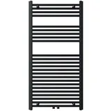 NOVASERVIS Handtuchheizkörper 1200 x 600 mm 644 W schwarz Mittelventil