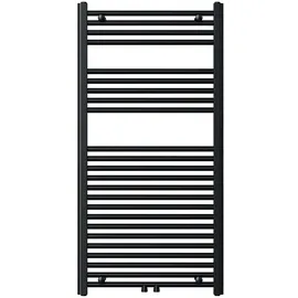 NOVASERVIS Handtuchheizkörper 1200 x 600 mm 644 W schwarz Mittelventil