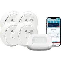 Homematic IP Rauchwarnmelder Weiß Starterset für 4 Räume