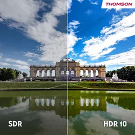 Thomson 40 Zoll (100 cm) FHD Smart TV, Wi-Fi, Sprachsteuerung, HDR10, Dolby Audio, Triple-Tuner (Kabel/Satellit/Antenne), HDMI, USB, 1 GB RAM, 4 GB Flash – 40FT2S35