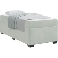 VidaXL Bettrahmen mit Matratze Hellgrau 100 x 200 cm