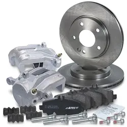 Atec 2x Bremsscheibe +Beläge +Bremssättel Vorderachse für Mercedes-Benz