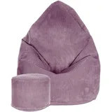 DreamRoots Sitzsack, Violett, Pink, 70x105x70 cm, Oeko-Tex® Standard 100, Wohnzimmer, Hocker, Sitzsäcke, XXL Sitzsäcke