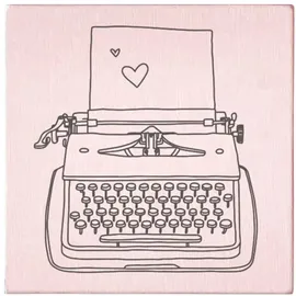 may & berry May and Berry Holzstempel Schreibmaschine 45x45mm,