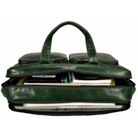 LEONHARD HEYDEN Porto Aktentasche Leder 39 cm grün