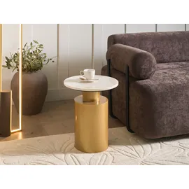 Beliani Beistelltisch Ariaga Metall Gold
