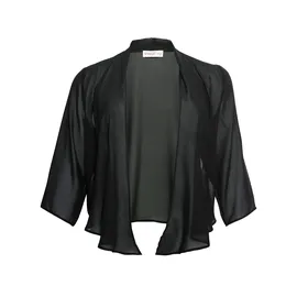 sheego Blusenjacke schwarz 48/50