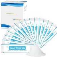 Nasenspülsalz, Nasenspülung Salz, 100 Stück Nasenspülsalz für Nasendusche, Neti Pot Salz, Sinus Spülung Nachfüllpackung, Sinus Spülsalz, Neti Pot Salzpäckchen, für Erwachsene & Kinder (2.7g)