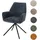 Mendler Esszimmerstuhl HWC-G67 Chenille dunkelblau