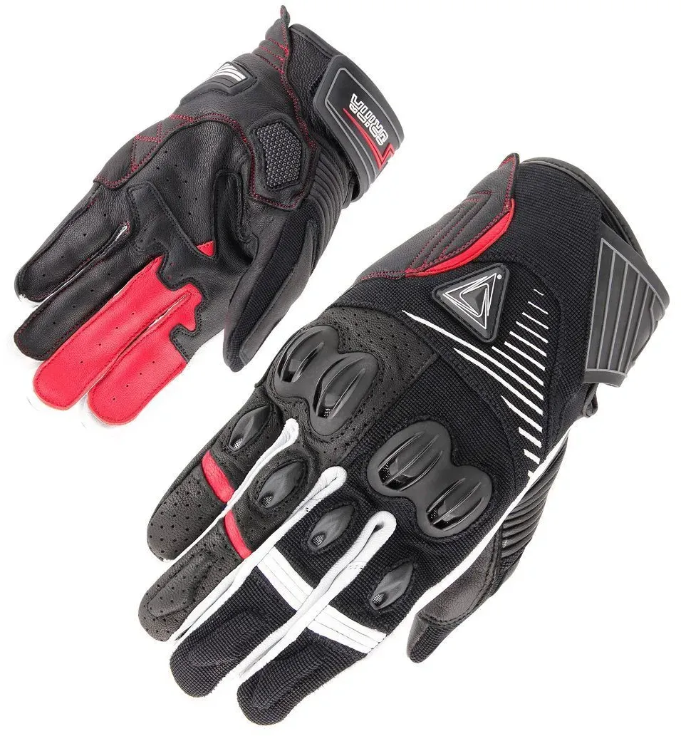 Orina Space Handschoenen van de motorfiets, zwart-wit-rood, 2XL Voorman