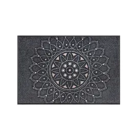 Wash+Dry by Kleen-Tex Läufer »Purnima«, rechteckig, 7 mm Höhe, Schmutzfangläufer, Mandala Motiv, rutschhemmend, waschbar grau