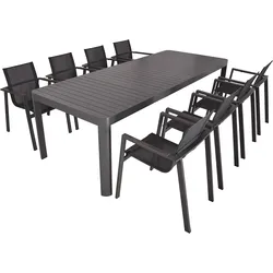 Garten-Essgruppe GARDEN PLEASURE "AMIRA 07", schwarz, Sitzmöbel-Sets