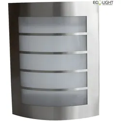 Lutec LED Aussenwandleuchte SLIM, 8W, 3000K, 850lm, Edelstahl ECO-ST5001