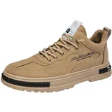 Freizeitschuhe für Herren, rutschfeste dicke Sohle, Arbeitsschuhe für Herren, Militär, Freizeitschuhe, Schnürschuhe, modische Outdoor-Walking-Sneaker, bequeme PU-Leder-Sportschuhe, Sneaker für Herren, - 43 EU