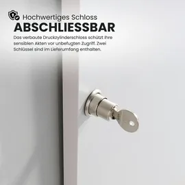 bümö Aktenschrank 120 cm x 110 cm x 40 cm grau