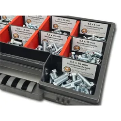 Sechskantschrauben Sortiment M4-M5-M6 // 8mm-20mm 215 tlg. Schraubenbox Vollgewindeschrauben Maschinenschrauben Gewindeschrauben