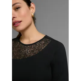 MELROSE Rundhalsshirt MELROSE, Damen, Gr. 42, schwarz, Jersey, Obermaterial: 95% Viskose, 5% Elasthan.