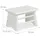 Relaxdays Fußbank Bambus 33 x 20 x 21,5 cm Weiß