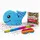 Feiermeier Pinata-Set | 4-tlg. mit Augenmaske, Schlagstock und Konfetti ("Blauer Walfisch" | 42x27x7,5cm)