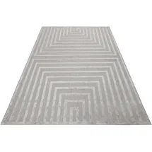 Esprit Outdoorteppich ESPRIT "Carolina ESP-54227", grau (hellgrau), B:133cm H:6mm L:200cm, Polypropylen (PP), Teppiche, Outdoorteppich, mit Hoch-Tief-Effekt, modern, robust, pflegeleicht, Terrasse, Küche