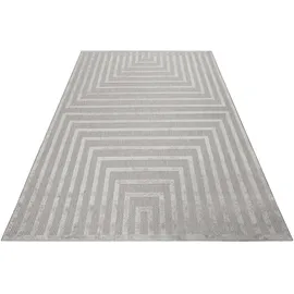Esprit Outdoorteppich ESPRIT "Carolina ESP-54227", grau (hellgrau), B:133cm H:6mm L:200cm, Polypropylen (PP), Teppiche, Outdoorteppich, mit Hoch-Tief-Effekt, modern, robust, pflegeleicht, Terrasse, Küche