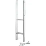 XPOtool Wiltec, Holzverbinder, Xpotool Pfostenträger feuerverzinkt 2 Stück H-anker Pfostenanker Pfostenschuh 2 Stk.)
