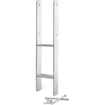 XPOtool Wiltec, Holzverbinder, Xpotool Pfostenträger feuerverzinkt 2 Stück H-anker Pfostenanker Pfostenschuh 2 Stk.)