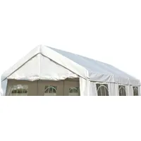 DEGAMO Ersatzdach Dachplane für Zelt 3x6 Meter, PE weiss 180g/m2, incl. Spanngummis