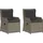 vidaXL Gartenbank 2 pcs 110 x 60 x 80 cm Grau