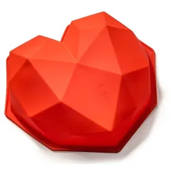 Gadget Master Baking Mould 3D-HEART, antihaftbeschichtet, lebensmittelechtes Silikon, Herzform