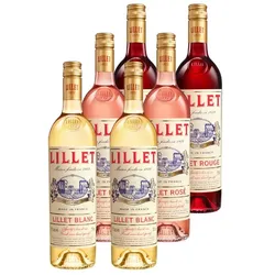 Lillet 6er Set - Blanc, Rose & Rouge