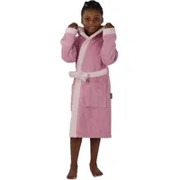 Normani Frottee Kinderbademantel aus Bio-Baumwolle in Rosa | Gr.: