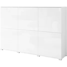 INOSIGN Highboard INOSIGN "Kenia, moderne grifflose Hochkommode mit 6 Türen, Breite 180 cm", weiß (weiß, weiß hochglanz), B:180cm H:125cm T:39,5cm, FSC-zertifizierter Holzwerkstoff, Sideboards, Highboard, Push-to-Open-Fronten, höhenverstellbaren Einlegeböden,