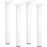 MS Beschläge Möbelfuß 500mm 4er Set Weiß ø 30mm