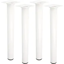 MS Beschläge Möbelfuß 500mm 4er Set Weiß ø 30mm