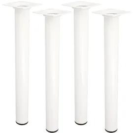 MS Beschläge Möbelfuß 500mm 4er Set Weiß ø 30mm
