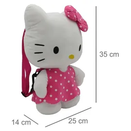 CYP BRANDS - Hello Kitty Różowy Plecak Pluszowy 35cm dla Dzieci i Fanów - Weiß