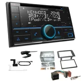 Kenwood 2-DIN Receiver Autoradio Bluetooth DAB+ für Fiat Idea 2003-2011 schwarz