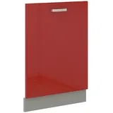 Küchen-Preisbombe Frontblende Geschirrspüler vollintegriert 60 cm Rot Hochglanz