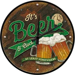 Wanduhr Beer O ́Clock Glasses