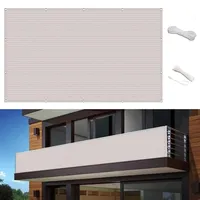 Balkon Sichtschutz Wetterfest 80 x 350 cm Sonnenschutz Windschutz Reißfest Balkonbespannung Sichtschutz Balkon Sichtschutz Zaun für Räume Wie Balkon, Schlafzimmer, Weiß