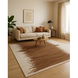 Myflair HIDE HARMONY Fellteppich 80 x 150 cm Braun/Weiß